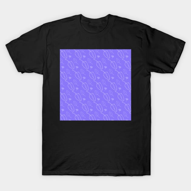 Lilac Fallen Leafs T-Shirt by kelnan